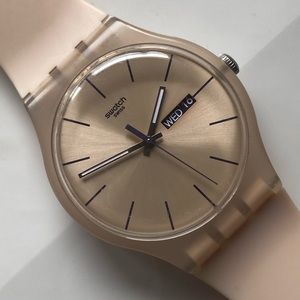 Swatch rose pink sporty watch